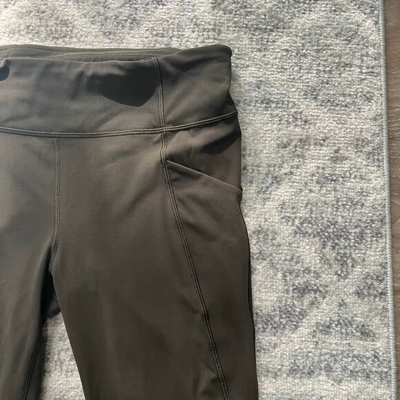 Lululemon Time To Sweat Crop *23" Dark Olive Size 8 - Picture 8 of 12